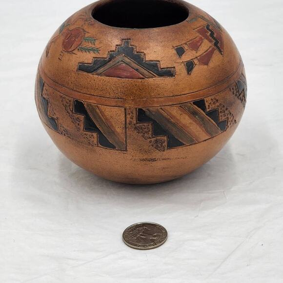 Ken Williams Native American Navajo Pottery Ye'i Holy Person Rainbow Guardian - Picture 3 of 9